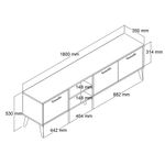 Casa si Gradina - Mobilier - Comode si corpuri - Comode - Comoda tv, Hanah Home, pal melaminat, nuc, 180x53x35 cm - Infinity.ro
