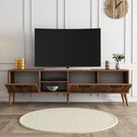 Casa si Gradina - Mobilier - Comode si corpuri - Comode - Comoda tv, Hanah Home, pal melaminat, nuc, 180x53x35 cm - Infinity.ro