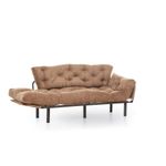 Casa si Gradina - Mobilier - Canapele si coltare - Canapele - Canapea extensibila, Atelier Del Sofa, metal si poliester, maro deschis, 185x85x70 cm - Infinity.ro