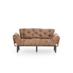 Casa si Gradina - Mobilier - Canapele si coltare - Canapele - Canapea extensibila, Atelier Del Sofa, metal si poliester, maro deschis, 185x85x70 cm - Infinity.ro