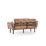 Casa si Gradina - Mobilier - Canapele si coltare - Canapele - Canapea extensibila, Atelier Del Sofa, metal si poliester, maro deschis, 185x85x70 cm - Infinity.ro