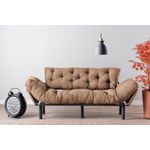 Casa si Gradina - Mobilier - Canapele si coltare - Canapele - Canapea extensibila, Atelier Del Sofa, metal si poliester, maro deschis, 185x85x70 cm - Infinity.ro