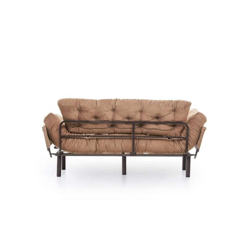 Casa si Gradina - Mobilier - Canapele si coltare - Canapele - Canapea extensibila, Atelier Del Sofa, metal si poliester, maro deschis, 185x85x70 cm - Infinity.ro