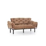 Casa si Gradina - Mobilier - Canapele si coltare - Canapele - Canapea extensibila, Atelier Del Sofa, metal si poliester, maro deschis, 185x85x70 cm - Infinity.ro
