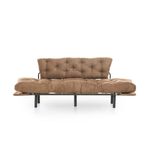 Casa si Gradina - Mobilier - Canapele si coltare - Canapele - Canapea extensibila, Atelier Del Sofa, metal si poliester, maro deschis, 185x85x70 cm - Infinity.ro
