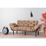 Casa si Gradina - Mobilier - Canapele si coltare - Canapele - Canapea extensibila, Atelier Del Sofa, metal si poliester, maro deschis, 185x85x70 cm - Infinity.ro