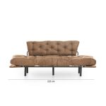 Casa si Gradina - Mobilier - Canapele si coltare - Canapele - Canapea extensibila, Atelier Del Sofa, metal si poliester, maro deschis, 185x85x70 cm - Infinity.ro