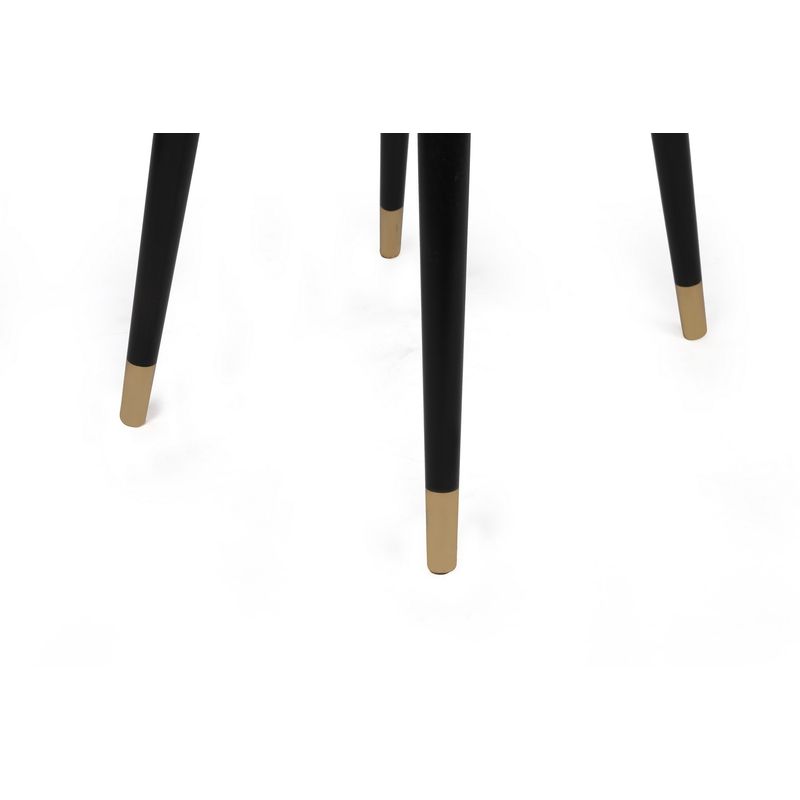 Casa si Gradina - Mobilier - Scaune si fotolii - Scaune - Set scaune, Hanah Home, catifea, bej negru auriu, 50x49x90 cm - Infinity.ro