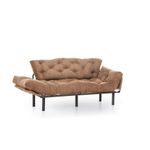 Casa si Gradina - Mobilier - Canapele si coltare - Canapele - Canapea extensibila, Atelier Del Sofa, metal si poliester, maro deschis, 185x85x70 cm - Infinity.ro