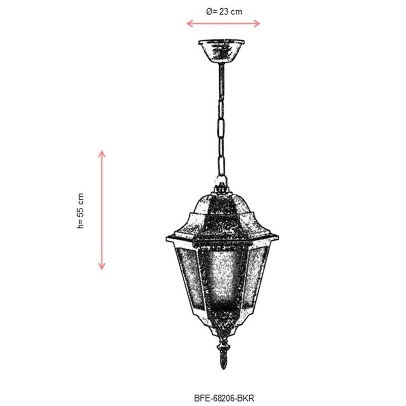 Casa si Gradina - Corpuri si surse de iluminat - Iluminat exterior - Lanterne - Candelabru exterior, Opviq, abs, policarbonat, maro, 55x23 cm, ip65 - Infinity.ro