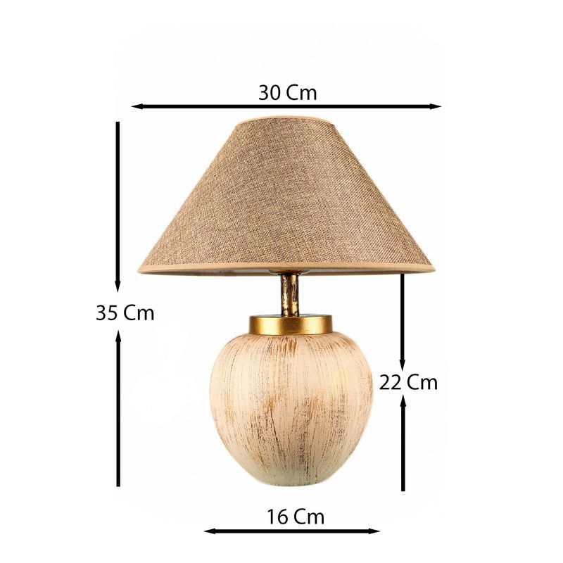 Casa si Gradina - Corpuri si surse de iluminat - Veioze si lampi - Veioze - Veioza, Opviq, ceramica, bej, inaltime 35 cm - Infinity.ro