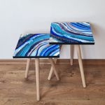 Casa si Gradina - Mobilier - Mese si birouri - Masute de cafea - Set masute de cafea, Hanah Home, mdf, multicolor, picioare lemn fag, 35x47x35 cm, 35x42x35 cm, 481LNA2525 - Infinity.ro