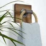 Casa si Gradina - Mobilier - Organizare si depozitare - Cuiere - Carlig de teava, Hanah Home, lemn de molid si metal, nuc si negru, 20x20x10 cm - Infinity.ro