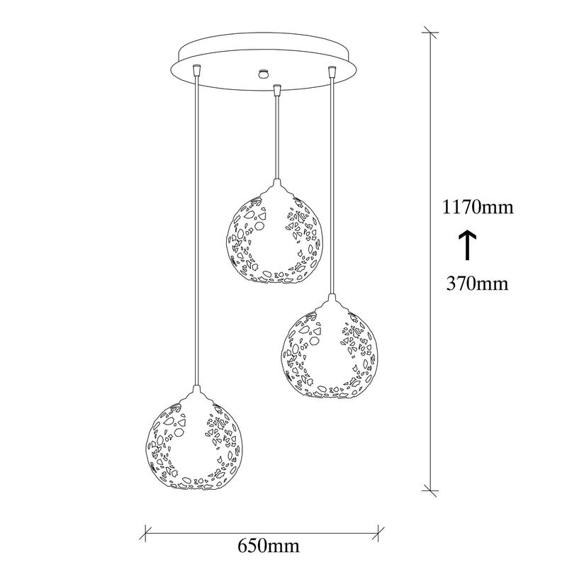 Casa si Gradina - Corpuri si surse de iluminat - Lustre si pendule - Candelabru, Opviq, metal, negru, diametru 65 cm, inaltime reglabila - Infinity.ro