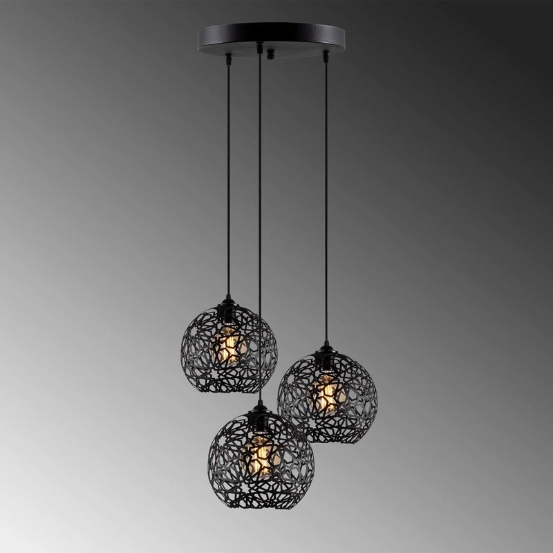 Casa si Gradina - Corpuri si surse de iluminat - Lustre si pendule - Candelabru, Opviq, metal, negru, diametru 65 cm, inaltime reglabila - Infinity.ro