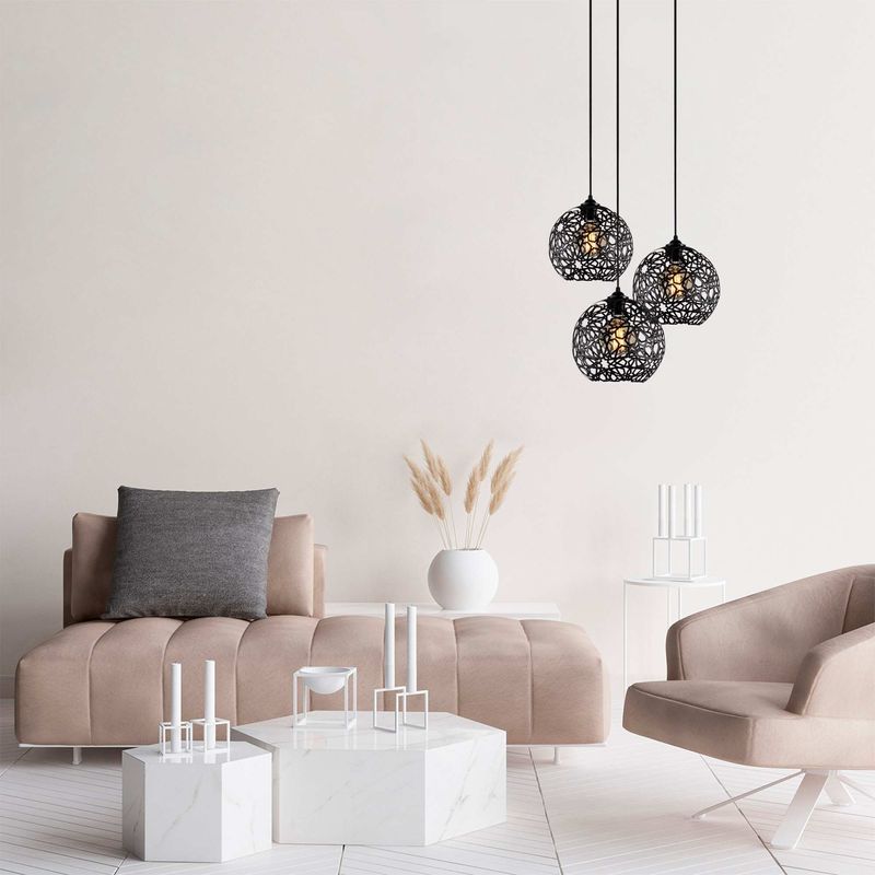 Casa si Gradina - Corpuri si surse de iluminat - Lustre si pendule - Candelabru, Opviq, metal, negru, diametru 65 cm, inaltime reglabila - Infinity.ro