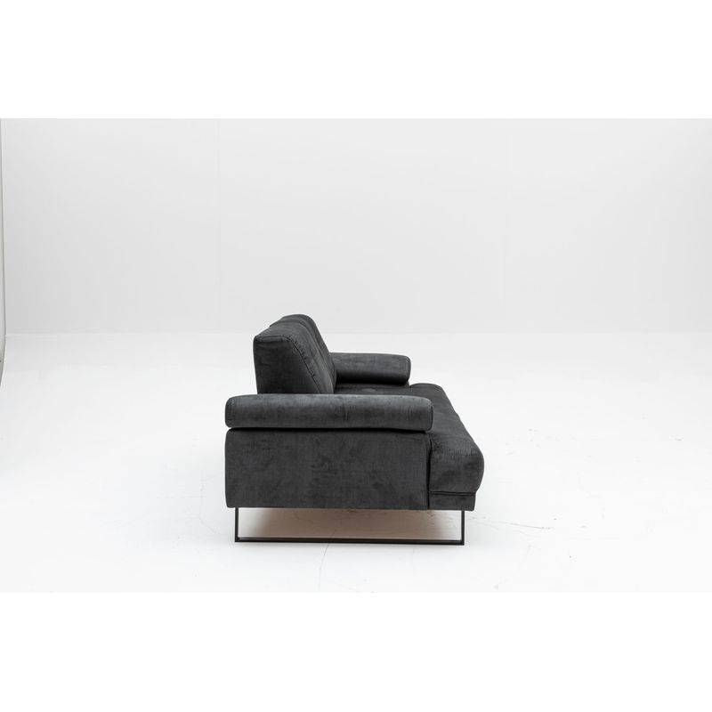 Casa si Gradina - Mobilier - Canapele si coltare - Canapele - Canapea extensibila, Hanah Home, lemn fag si PAL, antracit, 199x99x83 cm - Infinity.ro