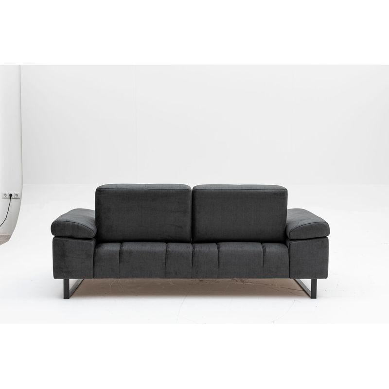 Casa si Gradina - Mobilier - Canapele si coltare - Canapele - Canapea extensibila, Hanah Home, lemn fag si PAL, antracit, 199x99x83 cm - Infinity.ro