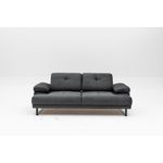 Casa si Gradina - Mobilier - Canapele si coltare - Canapele - Canapea extensibila, Hanah Home, lemn fag si PAL, antracit, 199x99x83 cm - Infinity.ro