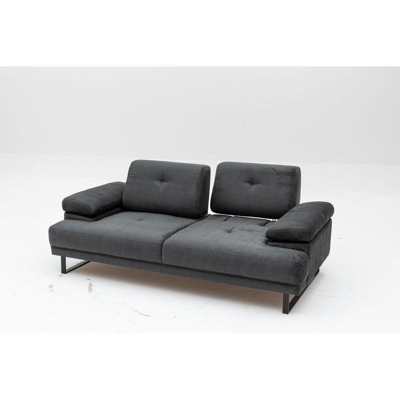 Casa si Gradina - Mobilier - Canapele si coltare - Canapele - Canapea extensibila, Hanah Home, lemn fag si PAL, antracit, 199x99x83 cm - Infinity.ro