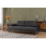 Casa si Gradina - Mobilier - Canapele si coltare - Canapele - Canapea extensibila, Hanah Home, lemn fag si PAL, antracit, 199x99x83 cm - Infinity.ro