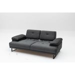 Casa si Gradina - Mobilier - Canapele si coltare - Canapele - Canapea extensibila, Hanah Home, lemn fag si PAL, antracit, 199x99x83 cm - Infinity.ro