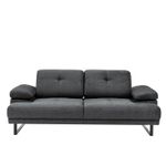Casa si Gradina - Mobilier - Canapele si coltare - Canapele - Canapea extensibila, Hanah Home, lemn fag si PAL, antracit, 199x99x83 cm - Infinity.ro