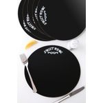Casa si Gradina - Textile si covoare - Textile bucatarie - Servete si naproane - Set covorase masa, Hermia, mdf si lemn, negru, 27x25x0.3 cm, 6 piese - Infinity.ro