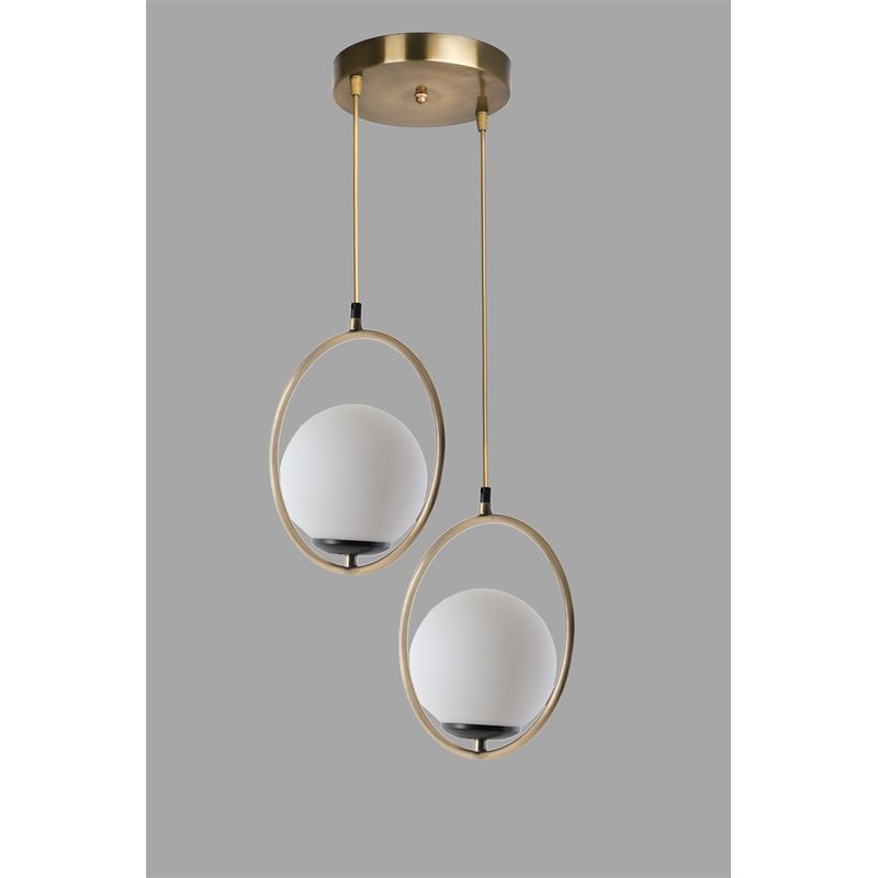 Casa si Gradina - Corpuri si surse de iluminat - Lustre si pendule - Lustra, Opviq, metal, alb cupru, 70x25 cm, 846STL2846 - Infinity.ro