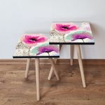 Casa si Gradina - Mobilier - Mese si birouri - Masute de cafea - Set masute de cafea, Hanah Home, mdf, multicolor, 35x35x47 cm, 2 piese, 481LNA2539 - Infinity.ro
