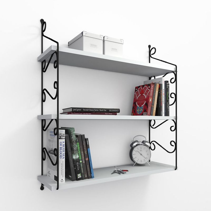 Casa si Gradina - Mobilier - Biblioteci si rafturi - Rafturi - Raft de perete, Hanah Home, pal melaminat, alb, 72x81x20 cm - Infinity.ro