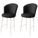 Casa si Gradina - Mobilier - Scaune si fotolii - Tabureti - Set taburete bar, Hanah Home, metal, negru alb, 46x40x102 cm - Infinity.ro