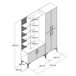 Casa si Gradina - Mobilier - Organizare si depozitare - Cuiere - Cuier hol, Hanah Home, pal melaminat, nuc, 150x35x200 cm - Infinity.ro