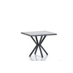 Casa si Gradina - Gradina si terasa - Mobilier exterior - Mese gradina - Masa de gradina, Hanah Home, aluminiu, gri si negru, 94x94x78 cm, 561CLR1303 - Infinity.ro