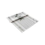 Casa si Gradina - Textile si covoare - Textile bucatarie - Fete de masa - Runner, Hermia, verde alb, 50x130 cm, 100% bumbac - Infinity.ro