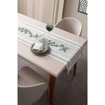 Casa si Gradina - Textile si covoare - Textile bucatarie - Fete de masa - Runner, Hermia, verde alb, 50x130 cm, 100% bumbac - Infinity.ro