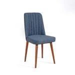 Casa si Gradina - Mobilier - Scaune si fotolii - Scaune - Scaun, Hanah Home, melaminat, in, nuc, albastru inchis, 47x46x89 cm - Infinity.ro