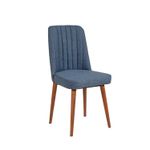 Casa si Gradina - Mobilier - Scaune si fotolii - Scaune - Scaun, Hanah Home, melaminat, in, nuc, albastru inchis, 47x46x89 cm - Infinity.ro