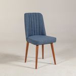Casa si Gradina - Mobilier - Scaune si fotolii - Scaune - Scaun, Hanah Home, melaminat, in, nuc, albastru inchis, 47x46x89 cm - Infinity.ro