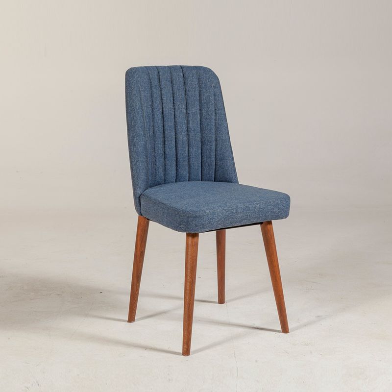 Casa si Gradina - Mobilier - Scaune si fotolii - Scaune - Scaun, Hanah Home, melaminat, in, nuc, albastru inchis, 47x46x89 cm - Infinity.ro