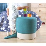 Casa si Gradina - Mobilier - Scaune si fotolii - Tabureti - Taburet, Atelier Del Sofa, bumbac si catifea, albastru, 37x38 cm - Infinity.ro