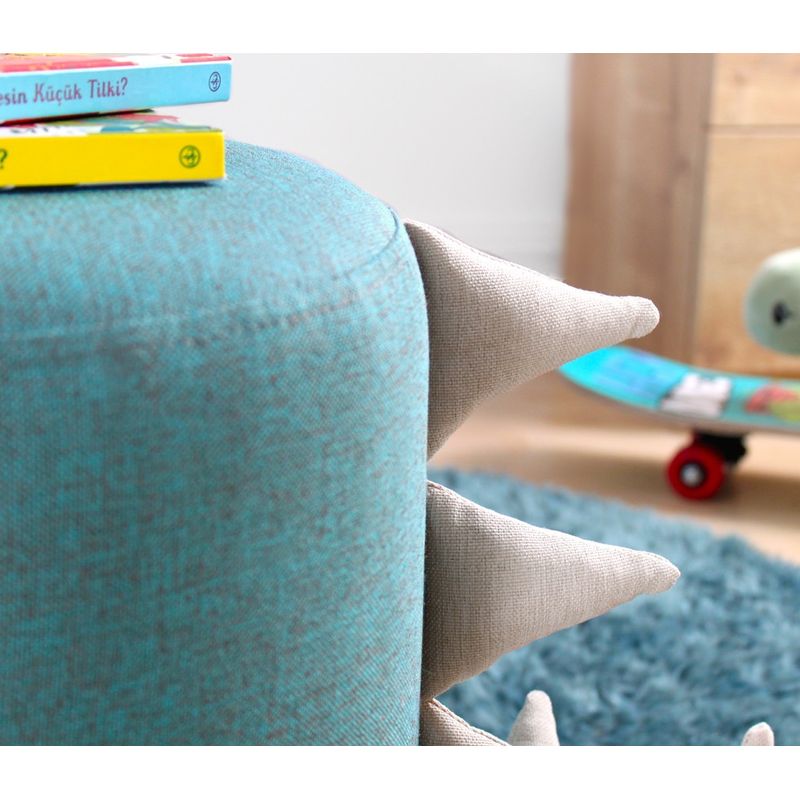 Casa si Gradina - Mobilier - Scaune si fotolii - Tabureti - Taburet, Atelier Del Sofa, bumbac si catifea, albastru, 37x38 cm - Infinity.ro