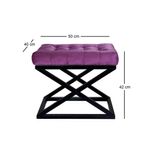 Casa si Gradina - Mobilier - Scaune si fotolii - Tabureti - Taburet, Atelier Del Sofa, metal, negru mov, 42x50x40 cm - Infinity.ro
