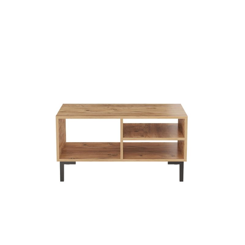 Casa si Gradina - Mobilier - Mese si birouri - Masute de cafea - Masuta de cafea, Hanah Home, pal melaminat, pin atlantic si negru, 90x50x47 cm - Infinity.ro
