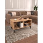 Casa si Gradina - Mobilier - Mese si birouri - Masute de cafea - Masuta de cafea, Hanah Home, pal melaminat, pin atlantic si negru, 90x50x47 cm - Infinity.ro