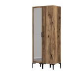 Casa si Gradina - Mobilier - Dulapuri si sifoniere - Sifoniere - Sifonier, Hanah Home, pal melaminat, nuc, 80x47.5x201.4 cm, 845HCT5432 - Infinity.ro