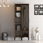 Casa si Gradina - Mobilier - Dulapuri si sifoniere - Sifoniere - Sifonier, Hanah Home, pal melaminat, nuc, 80x47.5x201.4 cm, 845HCT5432 - Infinity.ro