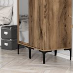 Casa si Gradina - Mobilier - Dulapuri si sifoniere - Sifoniere - Sifonier, Hanah Home, pal melaminat, nuc, 80x47.5x201.4 cm, 845HCT5432 - Infinity.ro