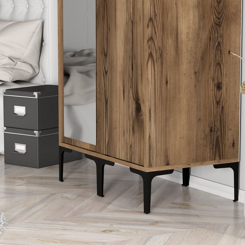 Casa si Gradina - Mobilier - Dulapuri si sifoniere - Sifoniere - Sifonier, Hanah Home, pal melaminat, nuc, 80x47.5x201.4 cm, 845HCT5432 - Infinity.ro