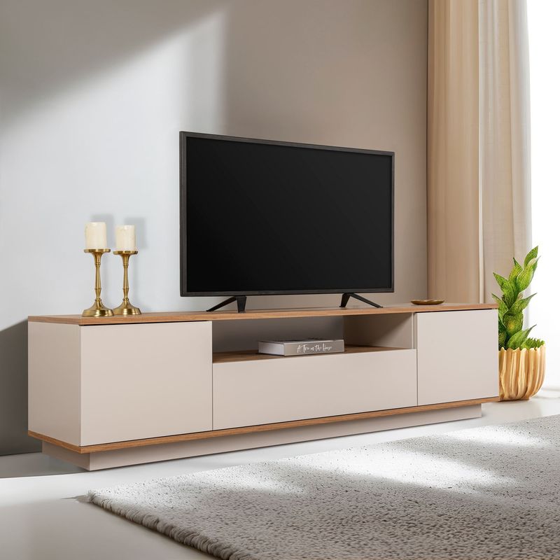 Casa si Gradina - Mobilier - Comode si corpuri - Comode - Comoda tv, Hanah Home, pal melaminat, casmir si pin atlantic, 180x44.6x44.5 cm - Infinity.ro